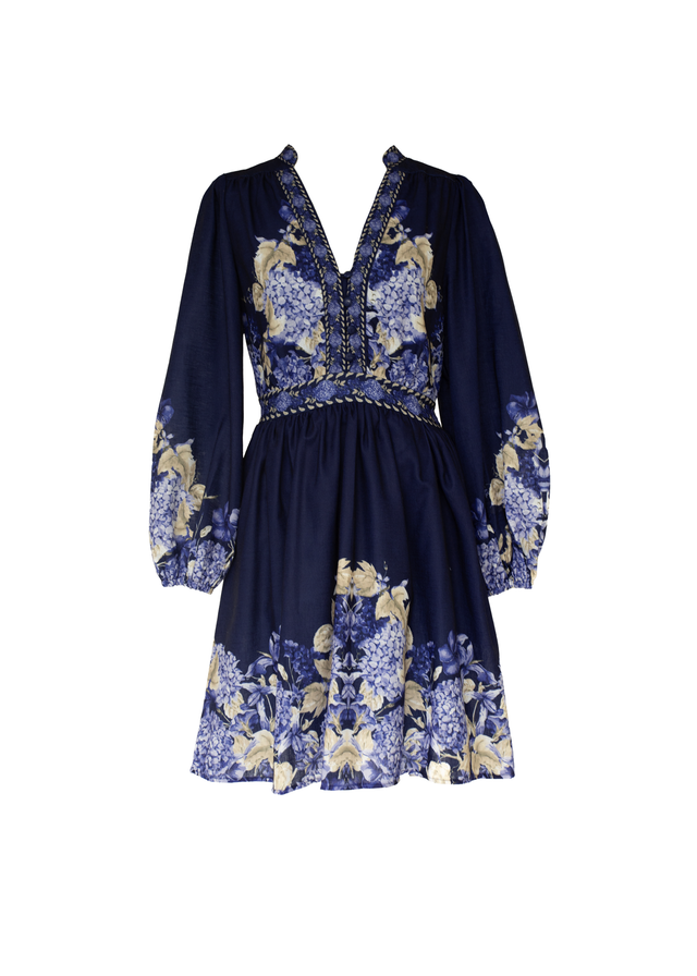 Veracruz Dress - Navy Hydrangea