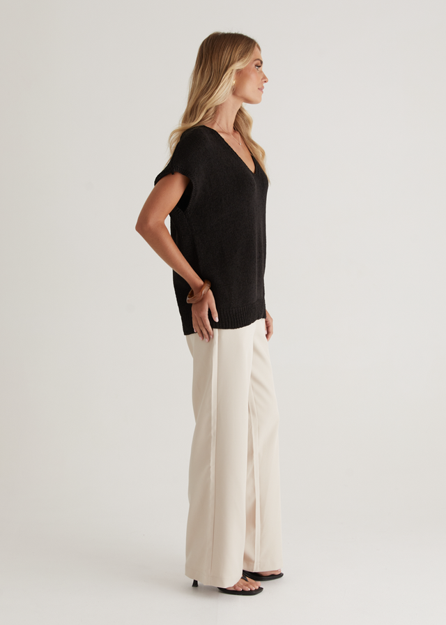 Melrose Knit Top - Black