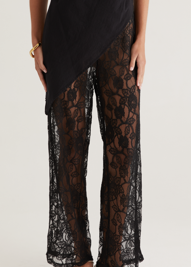 Wynter Lace Pants - Black