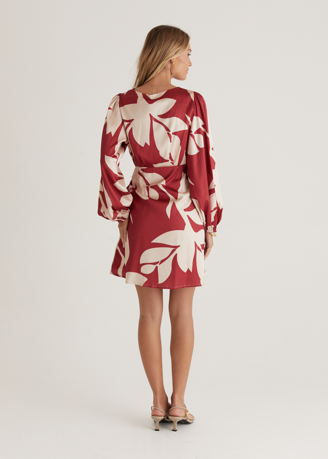Loqsta Dress - Berry Leaf