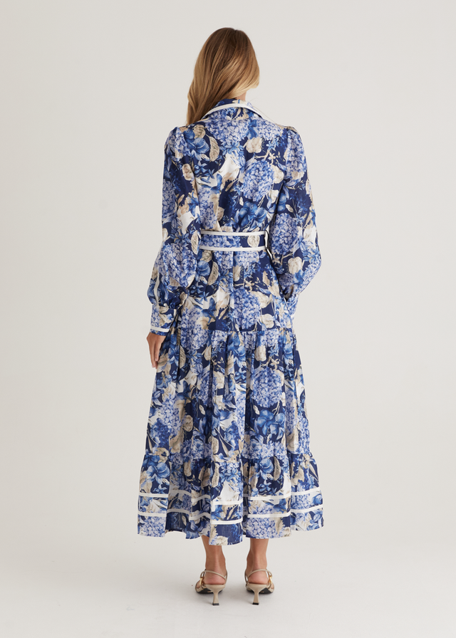 Libby Maxi Dress - Navy Hydrangea