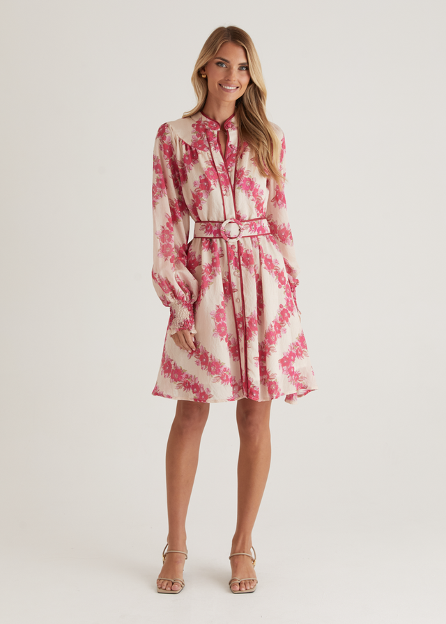 Silene Dress - Magenta Floral
