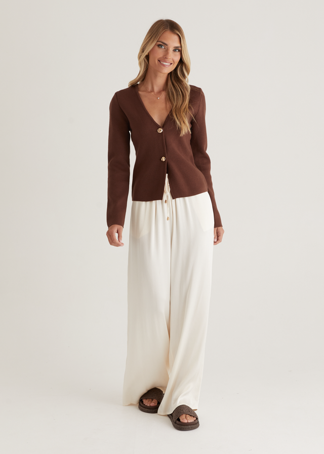 Triton Knit Top - Chocolate