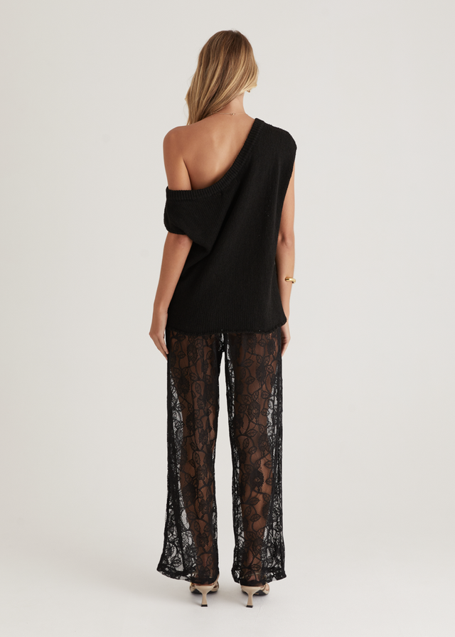Wynter Lace Pants - Black