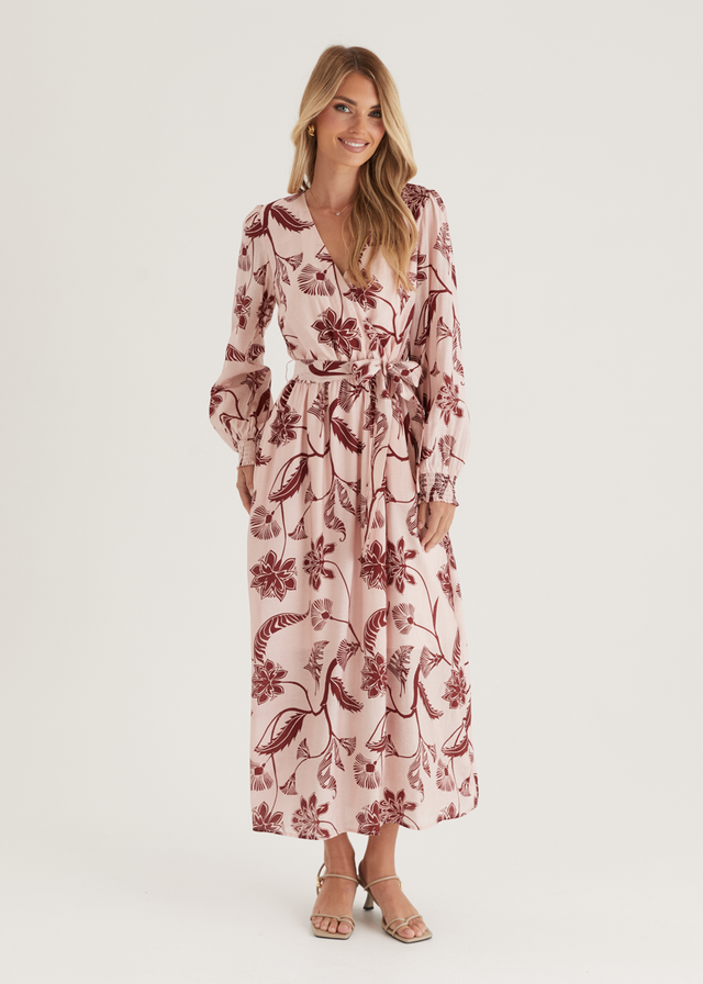 Runaway Maxi Dress - Blush Floral