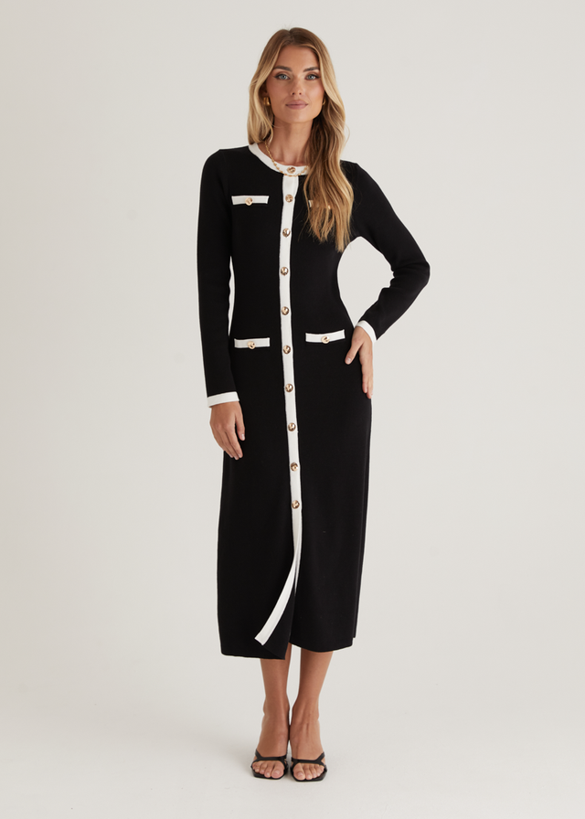 Miller Knit Maxi Dress - Black