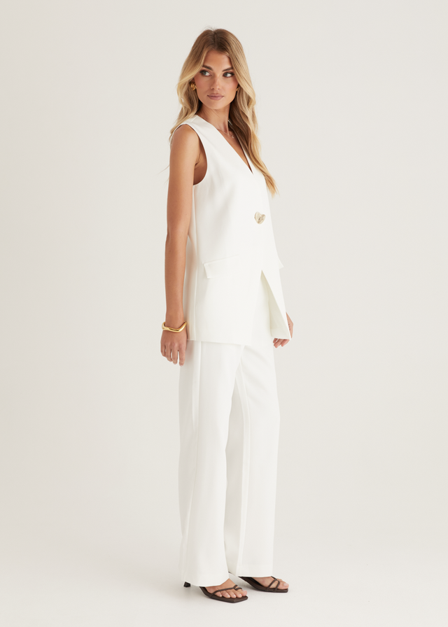 Chanelle Vest Top - Off White