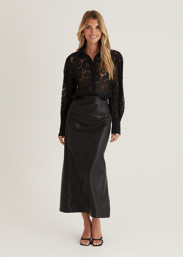 Aira Shirt - Black Lace
