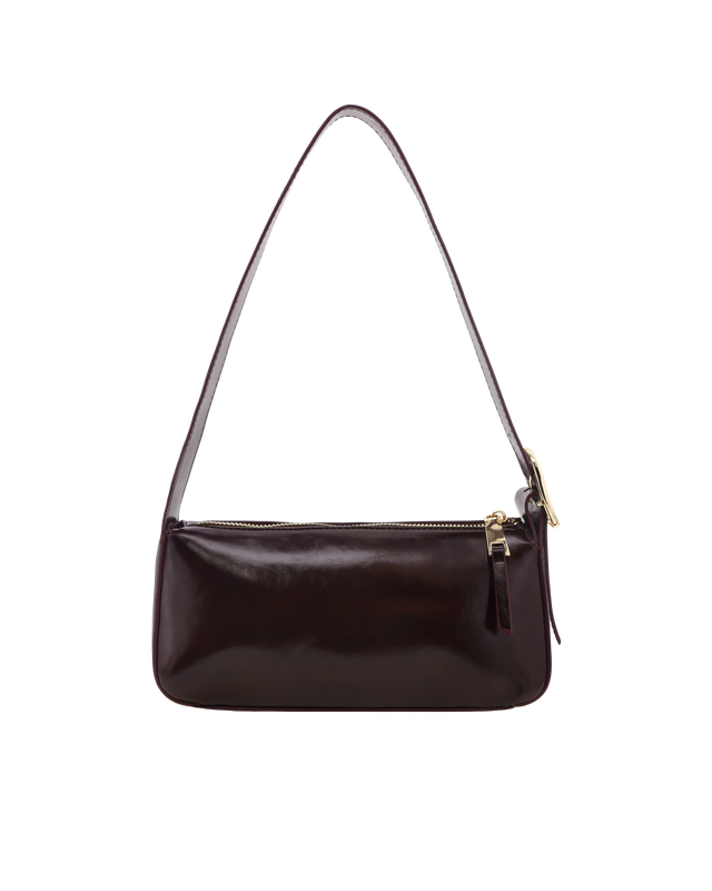 Hailey Shoulder Bag - Merlot Shine