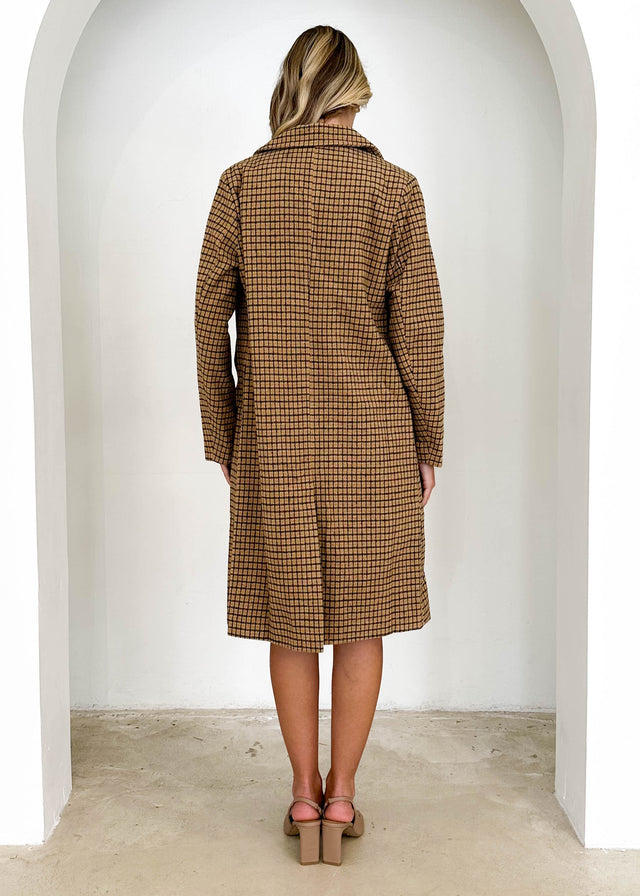 Tommie Coat - Tan Check