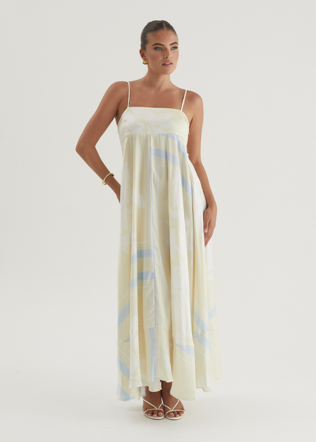 Elide Maxi Dress - Lemon Floral