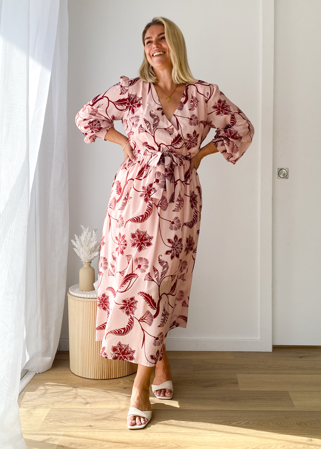 Runaway Maxi Dress - Blush Floral