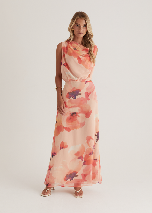 Lilyfield Crop - Peach Floral