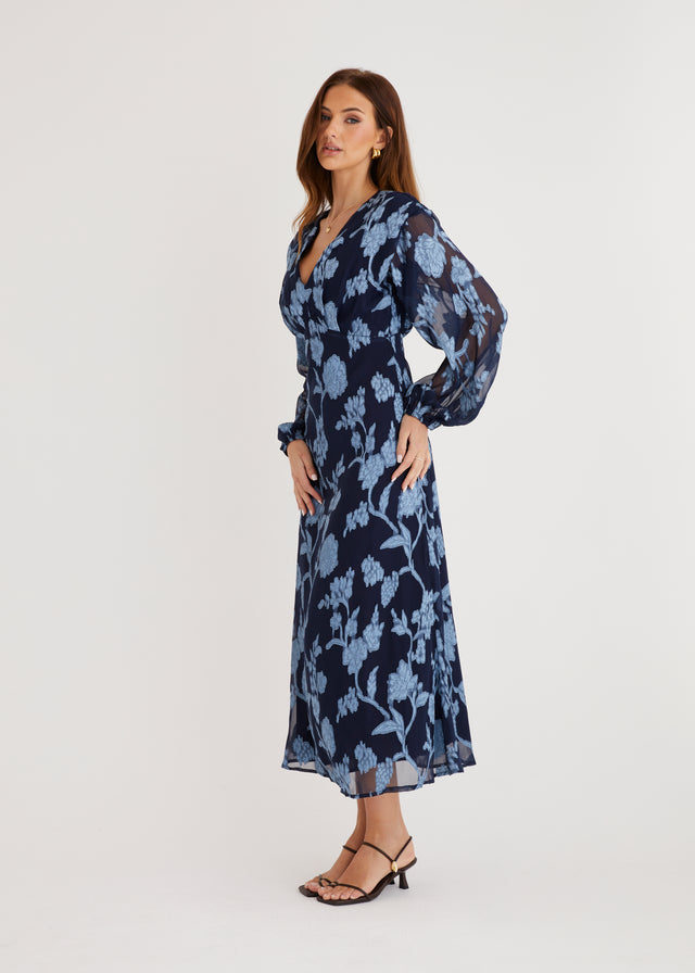 Primavera Maxi Dress - Blue Floral