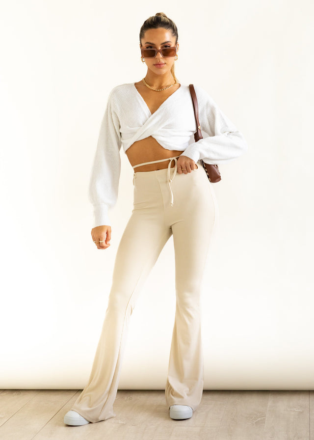 Kesor Cropped Sweater - White